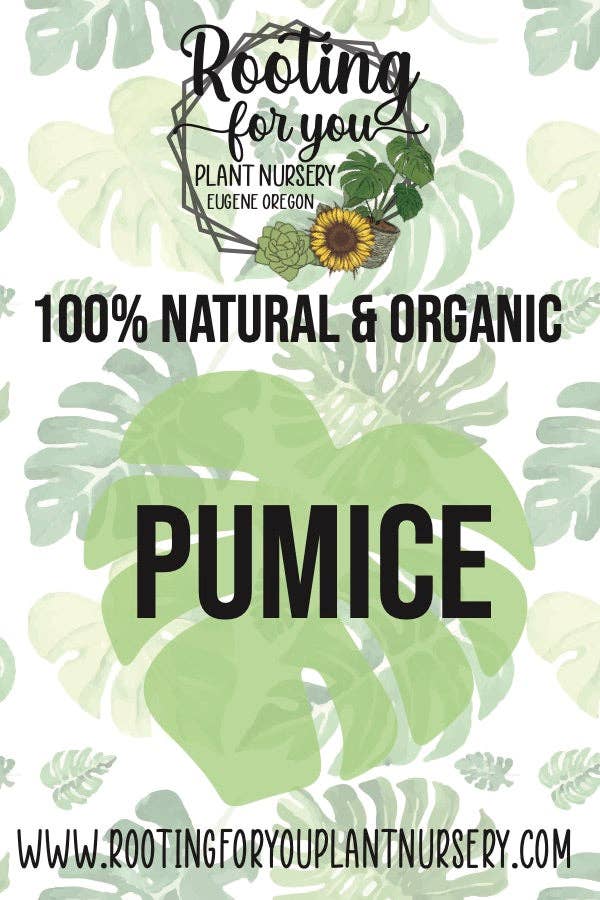 Pumice Soil Amendment Resealable Bags Organic: 8oz 6x9x3 Bag
