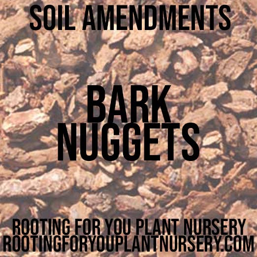 Bark Nuggets Soil Amendment Resealable Bags Organic: 8oz 6x9x3 Bag