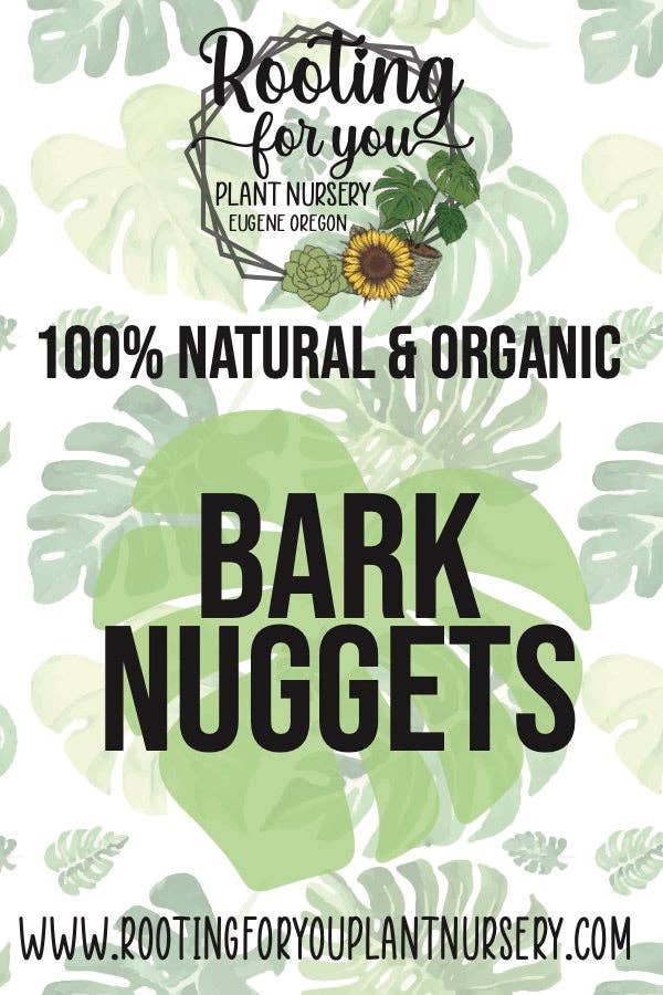 Bark Nuggets Soil Amendment Resealable Bags Organic: 8oz 6x9x3 Bag