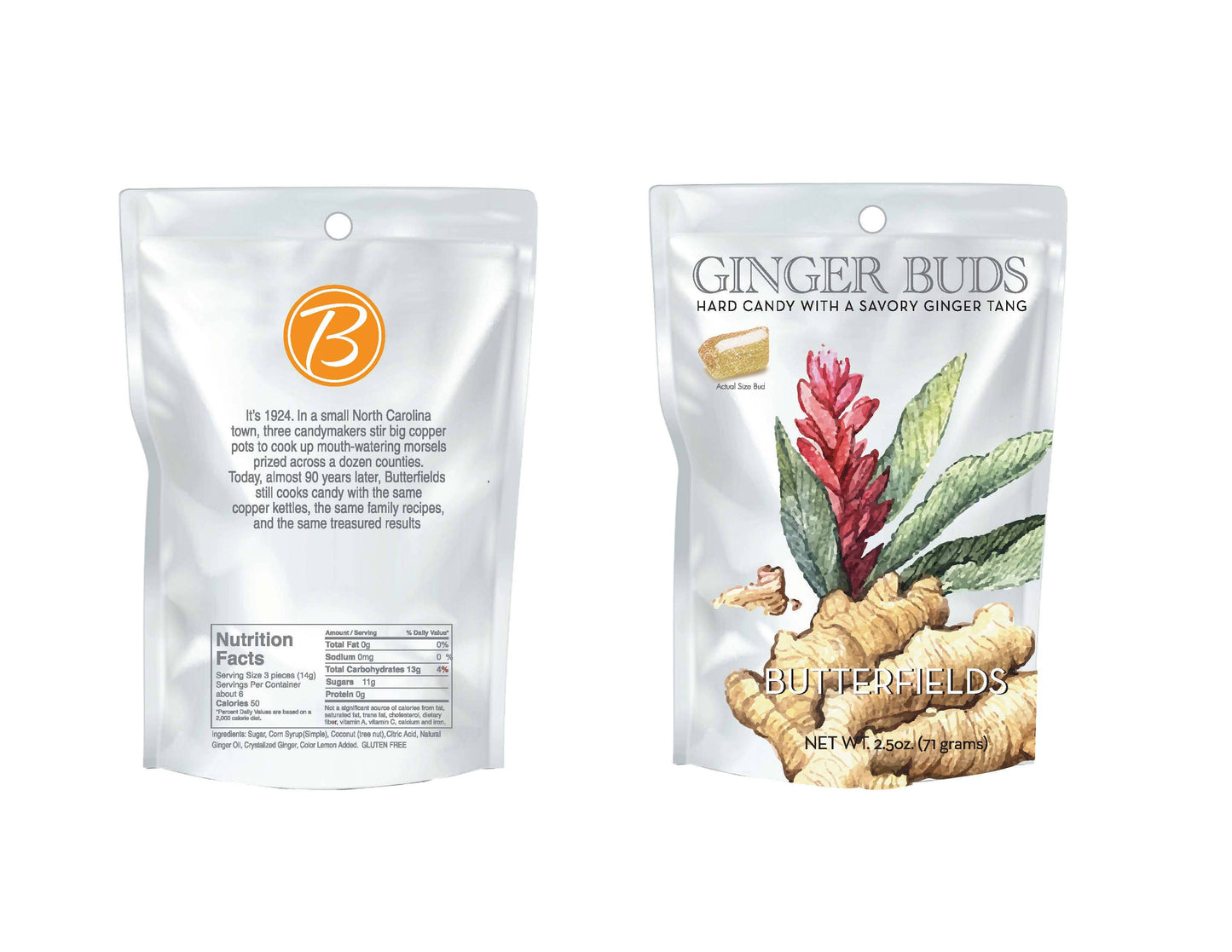 GINGER BUDS 2.5 OZ Hard Candy