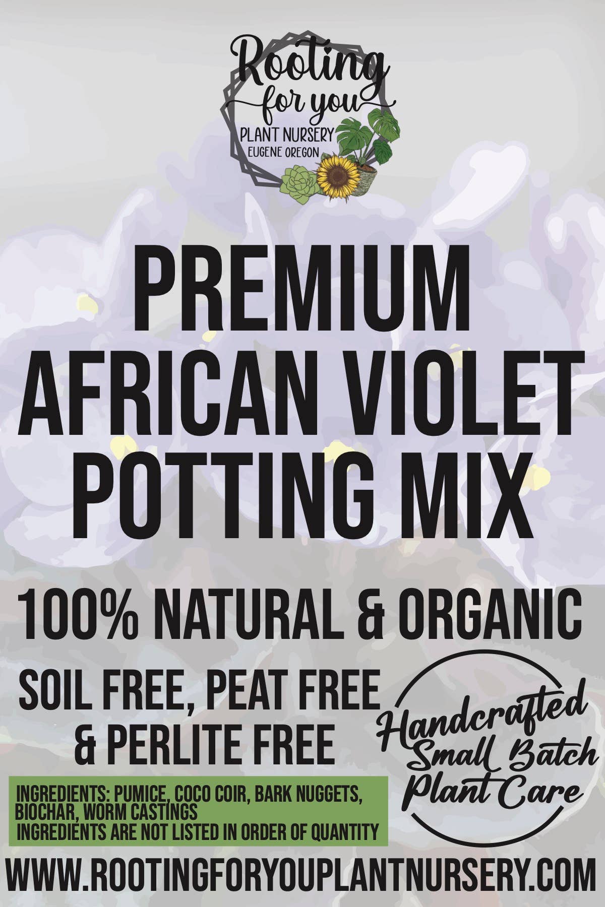 African Violet Premium Potting Mix: 1/2 Gallon