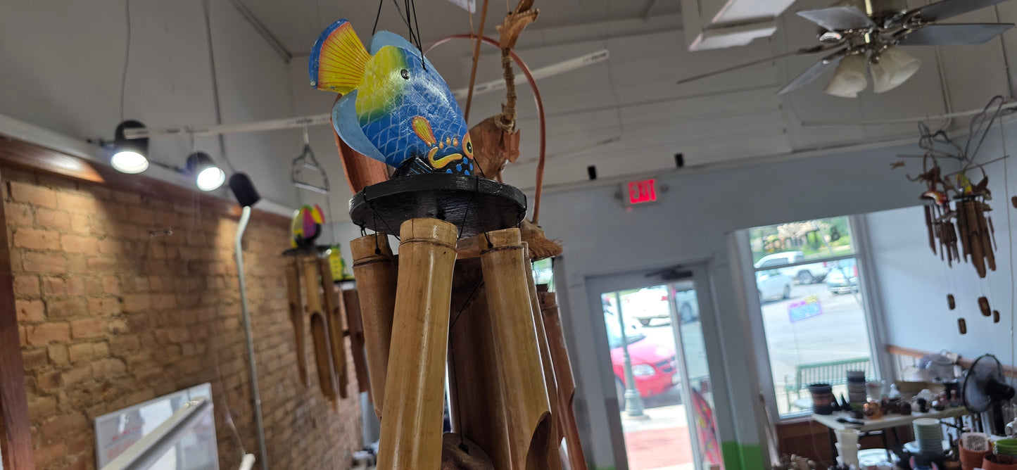 FISH design 2 Bamboo Wind Chimes