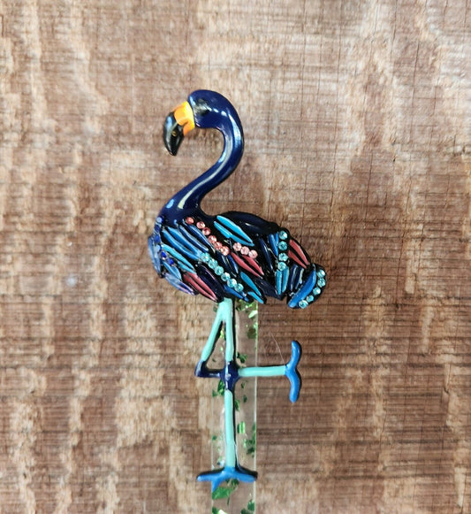 Plant Buddies-Handcrafted  Dark FLAMINGO Plant / Garden Stake