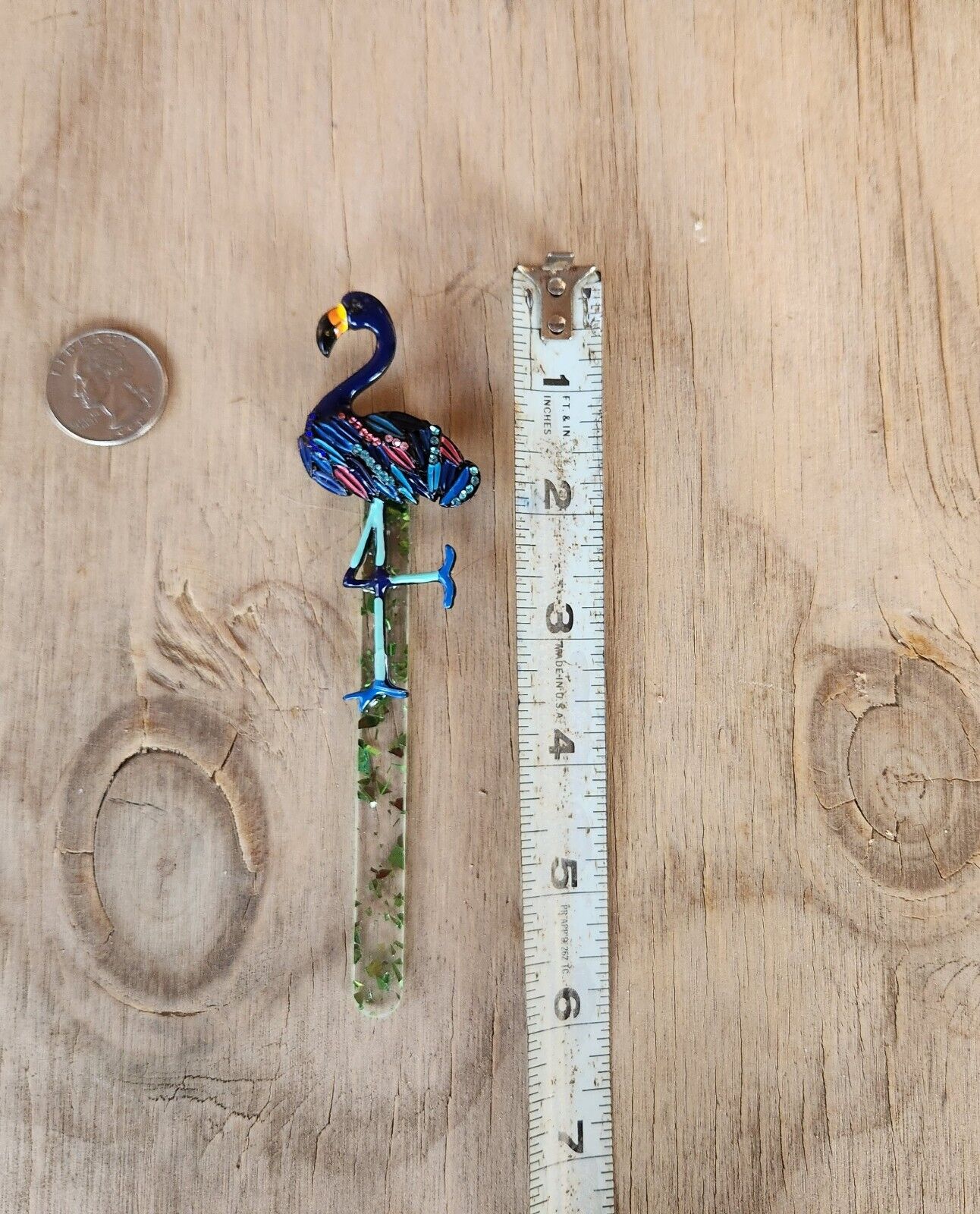 Plant Buddies-Handcrafted Dark FLAMINGO Plant / Garden Stake