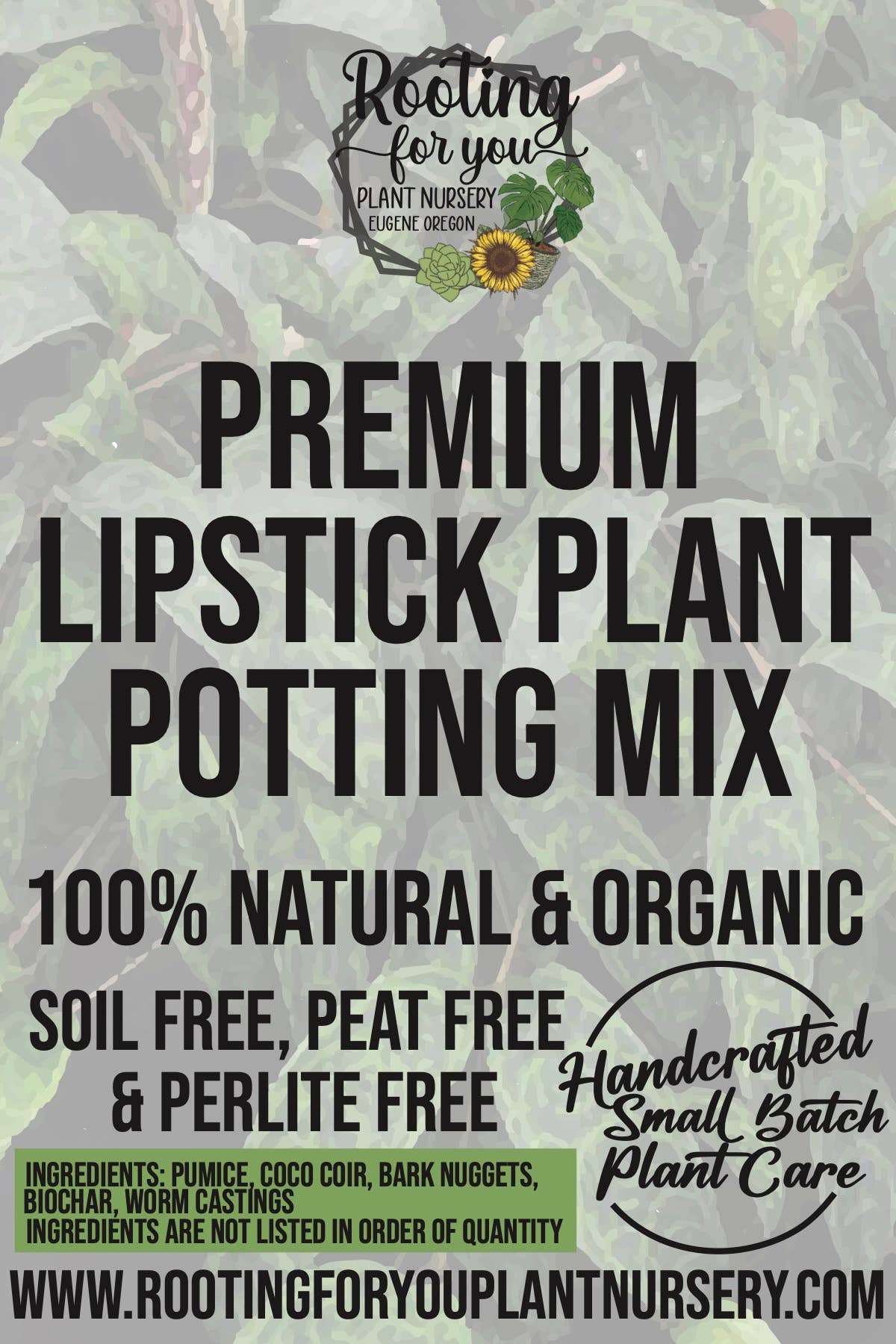 LIPSTICK PLANT Premium Potting Mix: 1/2 Gallon