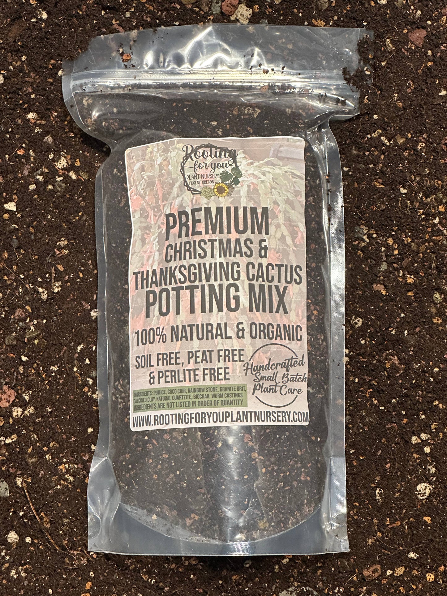 Christmas & Thanksgiving Cactus Premium Potting Mix: 1/2 Gallon