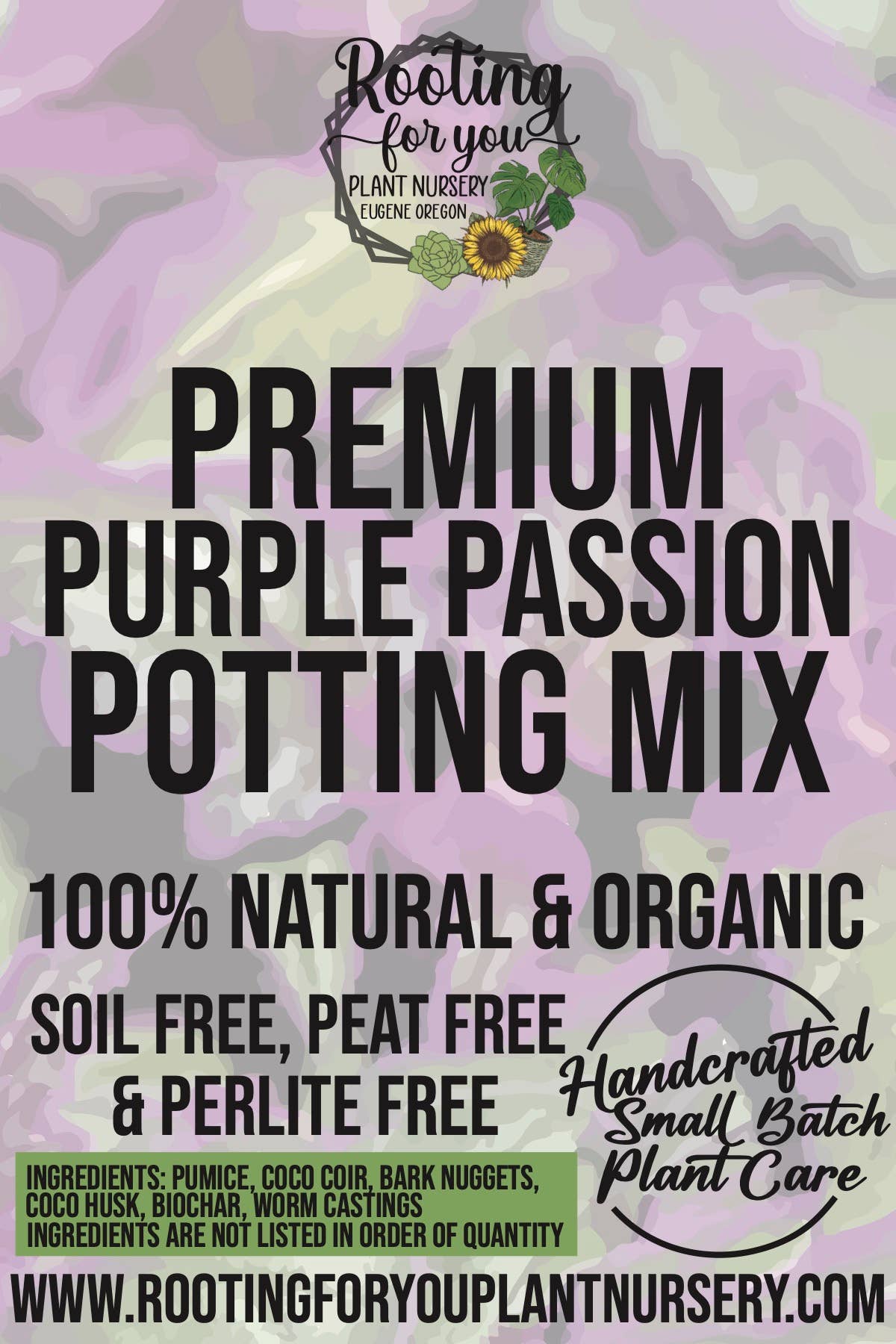 Purple Passion Premium Potting Mix: 1/2 Gallon