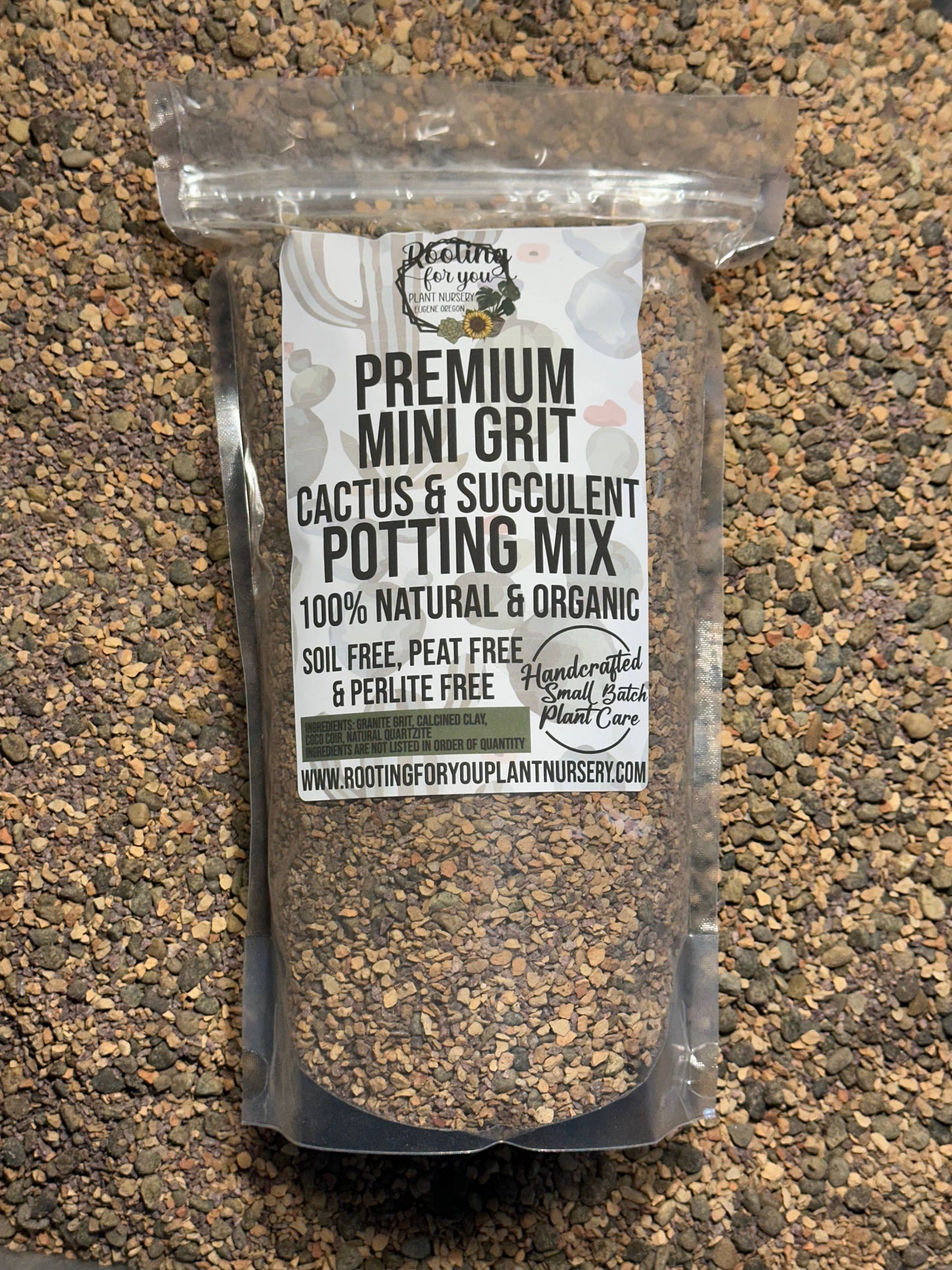 MINI GRIT Cactus & Succulent Premium Potting Mix: 1/2 Gallon