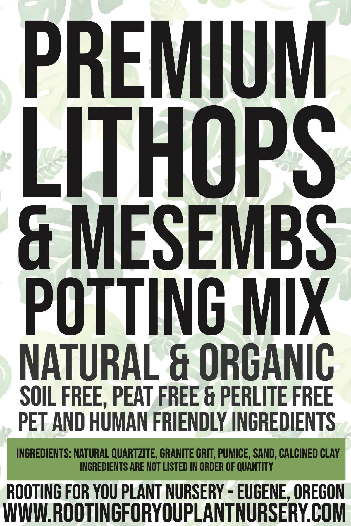 LITHOPS Living Stone Premium Potting Mix: 1/2 Gallon