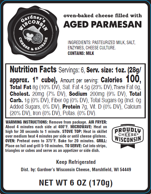 Oven-Baked Cheese filled with Aged Parmesan