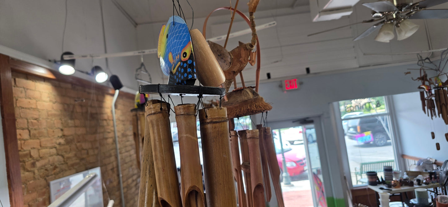FISH design 2 Bamboo Wind Chimes