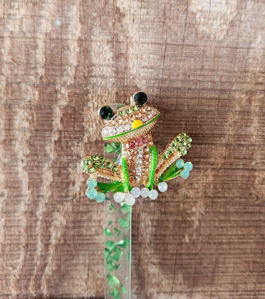 Plant Buddies-Handcrafted  FROG Plant / Garden Stake